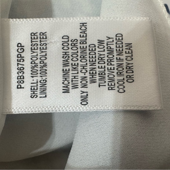 Parker Blue White Floral Long Sleeve Cami Top - Picture 6 of 6